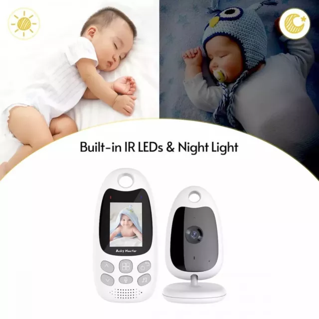 Baby Monitor Camera 2.0 Inch LCD Wireless Music Intercom Portable Temp Monitor