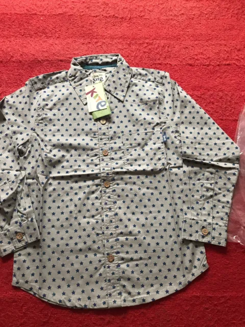 NEW Kite Organic Cotton Long Sleeve Shirt 5-6 Yrs BNWT Occasion Smart Boys Cloth