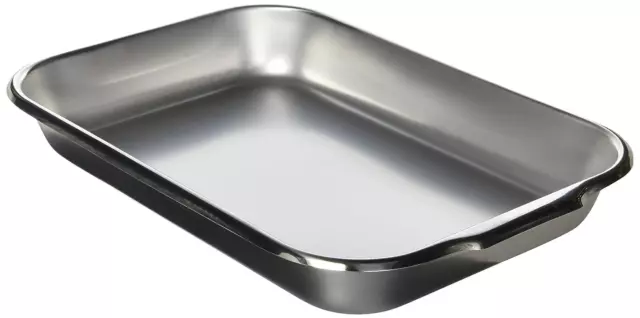 Vollrath 61230 3.5 Qt Bake and Roast Pan, Stainless Steel, 14-7/8 x Silver