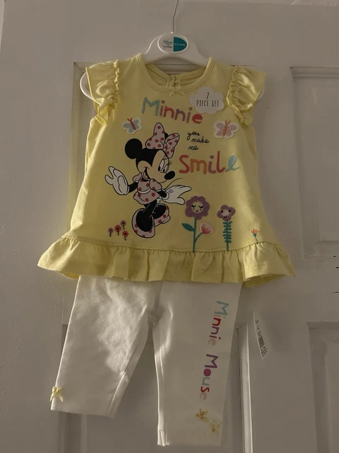 BABY GIRL DISNEY Set Minnie Mouse New With Tags 0-3 Months George - Main Image