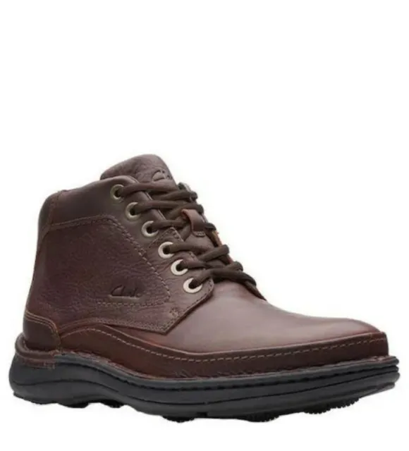 CLARKS NATURE LITE Men's Mahogany Leather Boots Size UK 8 G EU 42. £59. ...