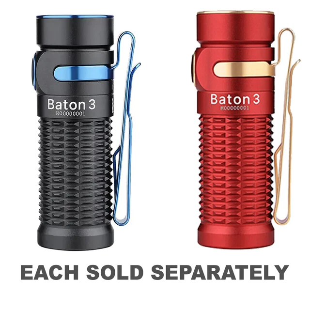 Olight Baton 3 Rechargeable Torch Comfortable 1200lm Anti Slip Body Texture