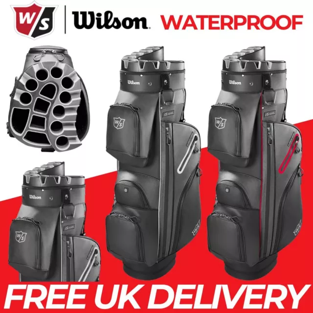 Wilson Staff I-Lock Waterproof Golf Cart / Trolley 2024 Bag With Organiser Top