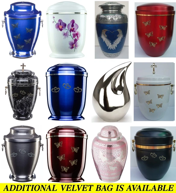 Urns for Ashes Adult Large Cremation Funeral Human Memorial Burial Remain Metal