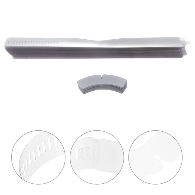 200 piezas Tiras de plástico para cuello camisa Tiras de fijación para cuello Fijador de cuello