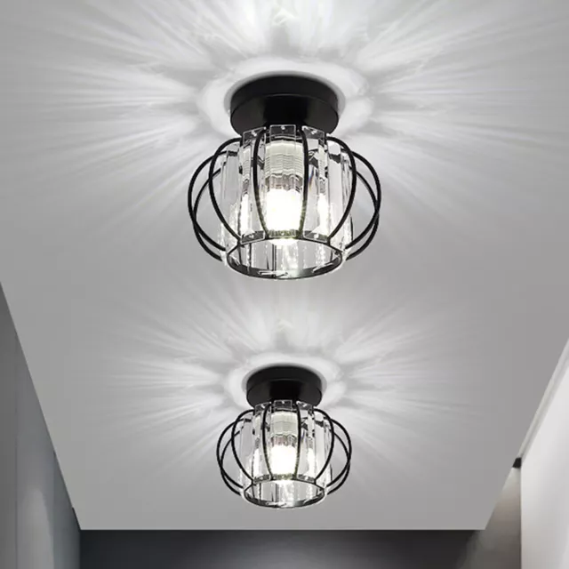 Crystal Chandelier Modern Ceiling Lamp Flush Mount Light Fixture Aisle Hallway