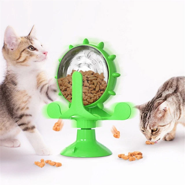 Langsame Hunde zufuhr Katzen rad Spielzeug Lecken des Spielzeug behandeln