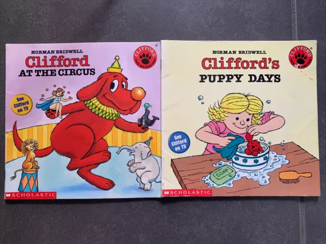 Clifford The Big Red Dog Books X2 Puppy Days And At The Circus 1980s Scholastic