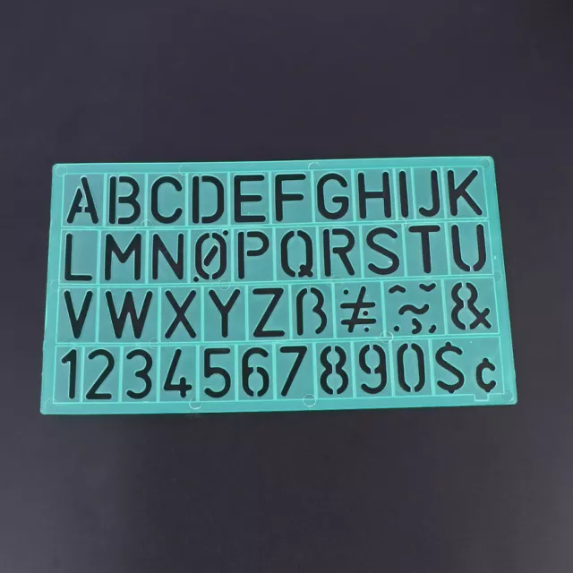 4 piezas Gobernante alfabético Forma de letra Accesorios de revista Niño Tie-Dye