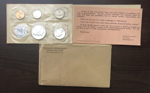 1961 United States Silver Proof Set in Original Mint Packaging