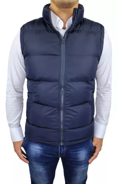 PIUMINO GIUBBOTTO UOMO SMANICATO BLU CASUAL INVERNALE  taglia S M L XL XXL 3XL