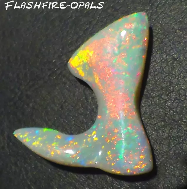 20.6 ct RIESEN GEM CLASS OPAL "STIEFEL"  ROT/GOLD/ GRÜN VIDEO  FLASHFIRE-OPALS