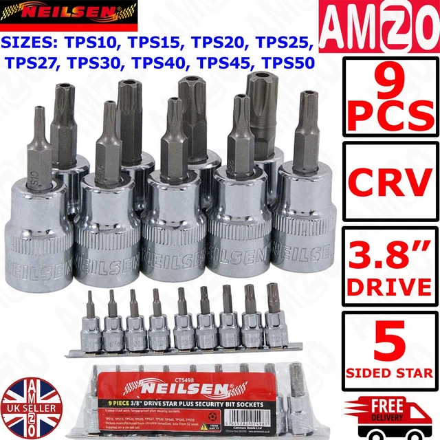 ATD 12pc Torx Plus / Star Plus Bit Socket Set – 1/4″, 3/8″, 1/2″ Drives – Case #13777