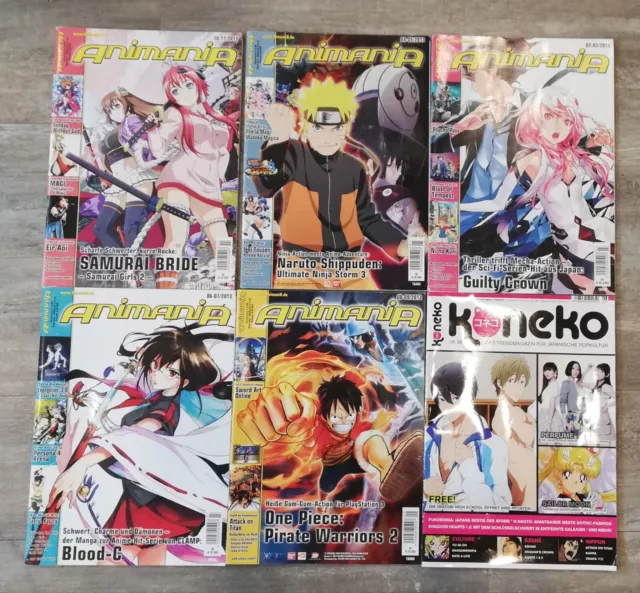 6x Animania/Koneko Anime und Manga Zeitschrift von 2013 Comic