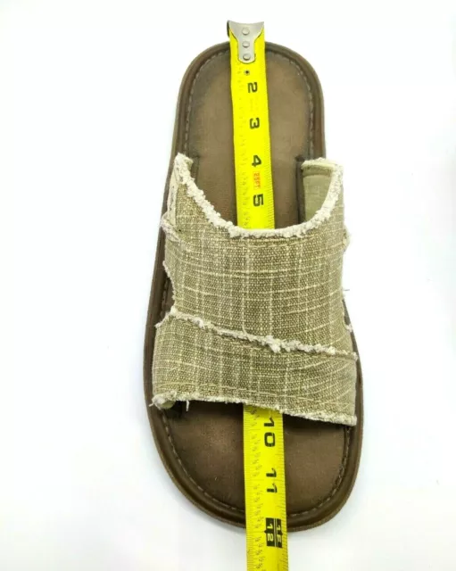 CREVO FREMONT II Men Tan Canvas Memory Foam Slide Sandals $40.92 - PicClick