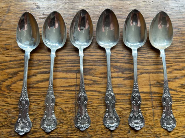 Set of Six Silver Teaspoons Hallmarked