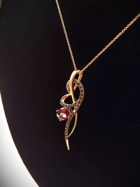 Le Vian 14K Rose Gold Raspberry Rhodolite Garnet And Chocolate Quartz Necklace