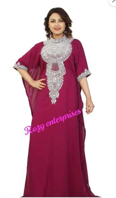 SALE New Moroccan Dubai Kaftans Farasha Abaya Dress Very Fancy Long Gown rozy