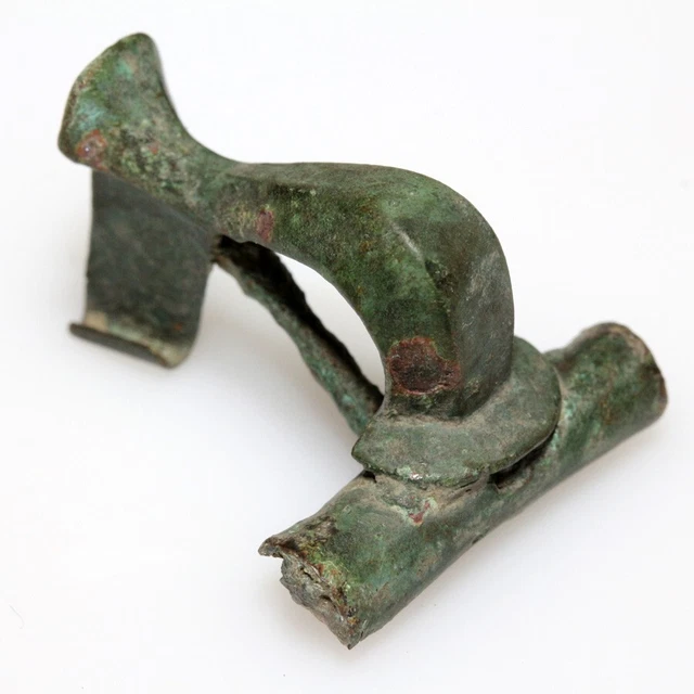 Circa 200 Ad Ancient Roman Bronze Knee Fibula Brooch-Complete