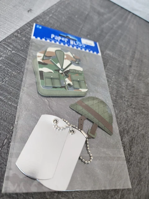 Pegatinas de papel felicidad uniforme militar orgullo ejército álbum de recortes retirado NUEVO #28