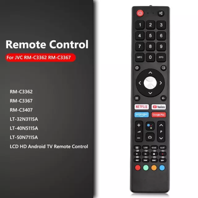 Remote Controller for JVC RM-C3362 RM-C3367 RM-C3407 LT-32N3115A LT-40N5115A