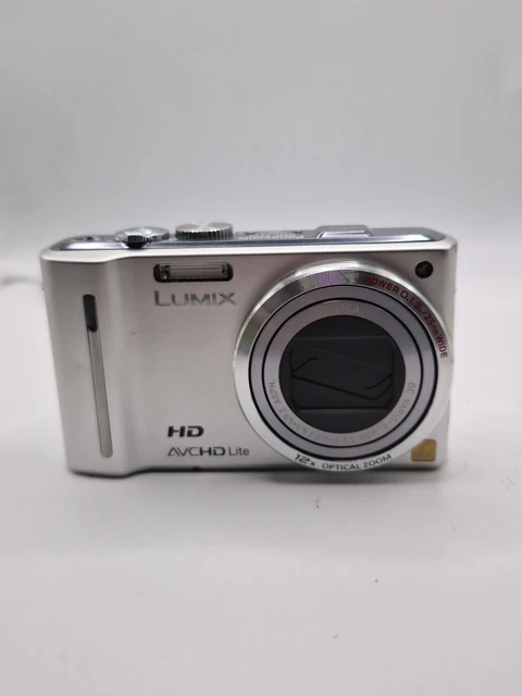 Panasonic Lumix DMC-TZ10 12.1MP Compact Digital Camera Silver Tested