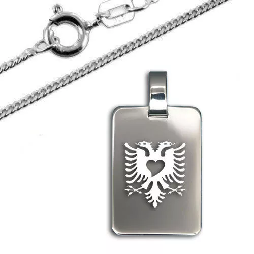 Anhänger albanische Adler, 925er Sterling Silber, Inkl. Kette-Neu- vers2