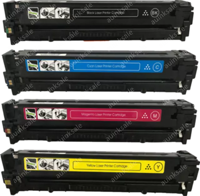 4x Compatible Toner 128A CE320A CE321A CE322A CE323A For HP CM1415fn CP1525nw 2