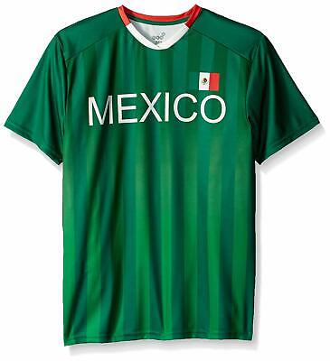 Ragazzi Calcio Mexico Federazione Scuro Verde Maglia Manica Corta Tee