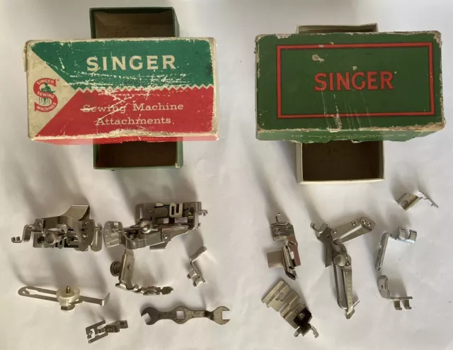 Vintage Singer Nähmaschine Aufsätze in zwei OVP 3