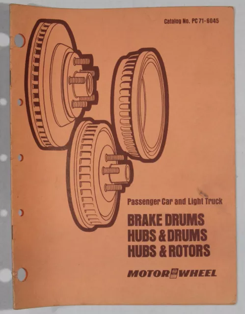 Motor Wheel Brake Parts Book ~ 1971 ~ Catalog # PC71-6045