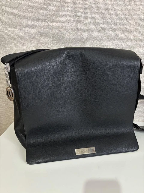 Cartier Men's Crossbody Messenger Shoulder Bag Leather Black Used