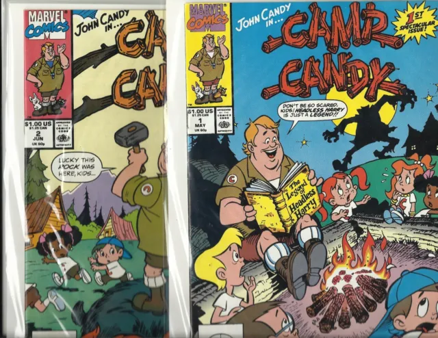 Camp Candy #1 & #2 - 2 issue comic book lot - John Candy - VF/NM 9.0 & NM- 9.2