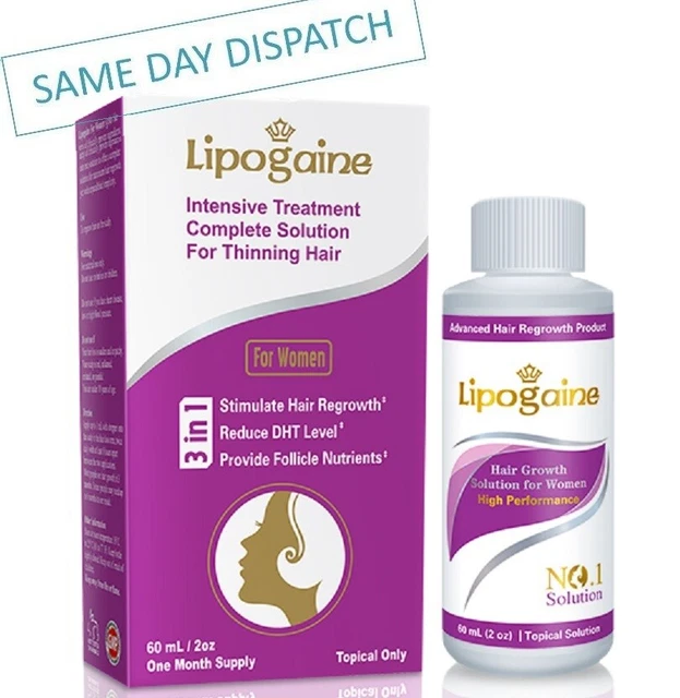 Lipogaine For Women Treatment Hair Loss Regrowth Anti Dht Scalp Solution