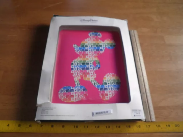 Disneyland D-Tech Ipad clip case hard plastic in box Mickey Mouse rainbow