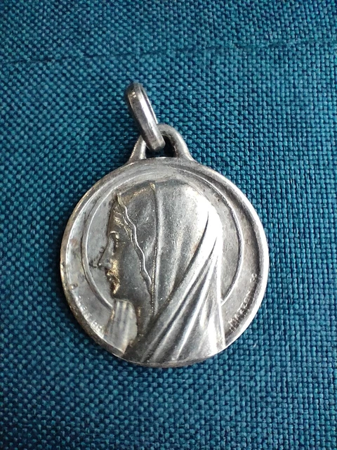 Pendentif Médaille Religieuse Argent Massif – Enfants De Marie, 4,9g, Fabriqué En France