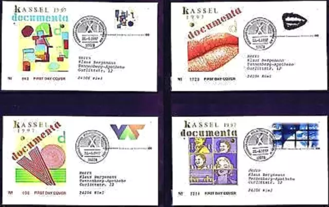 BRD 1997: Documenta! FDC der Nr 1927-1930 mit Berliner Stempeln! Gelaufen! 24-03