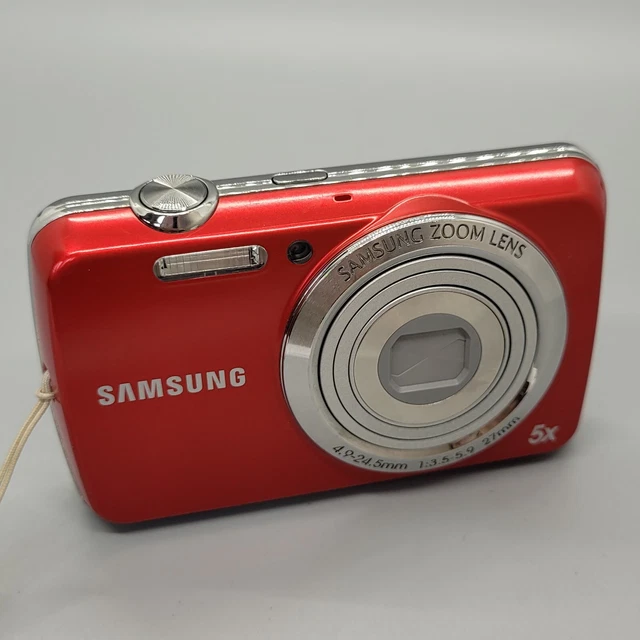 Samsung PL20 14.2MP Compact Digital Camera Red Tested