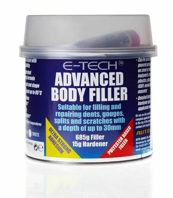ADVANCED BODY FILLER Anti Rust Car Bodywork Damage Dent Splits Scratch ...