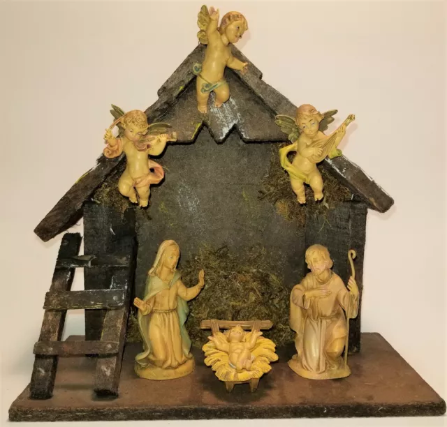 Fontanini Nativity Set MUSICAL Depose Italy 3.5 inch scale Stable Manger    CH1