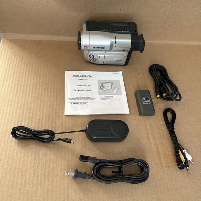 Samsung SCL906 NTSC Hi8 8mm Handheld Camcorder W Accessories - WORKS