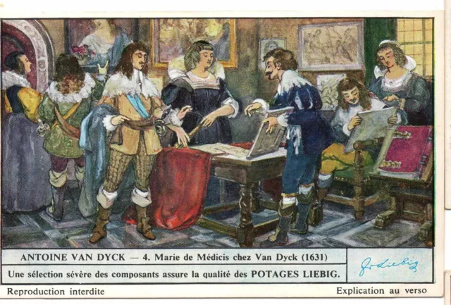 S1485- Chromo Liebig - 1949 - " Antoine Van Dyck " : 4. Marie De Medicis