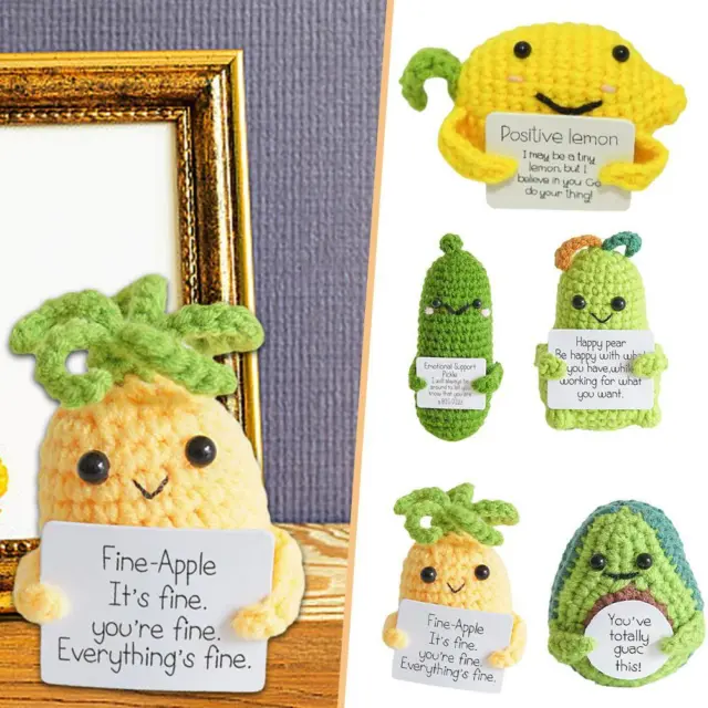 Handmade Green Smiling Stuffed Friendship Emotional Support Pickle Kids  Adults