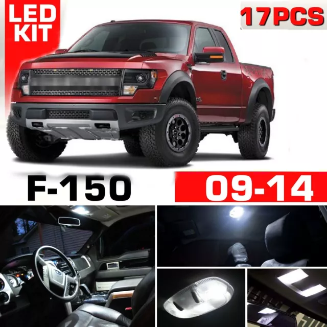 18x White LED Interior & Exterior Light Package Kit 2009-14 for Ford F150 F-150