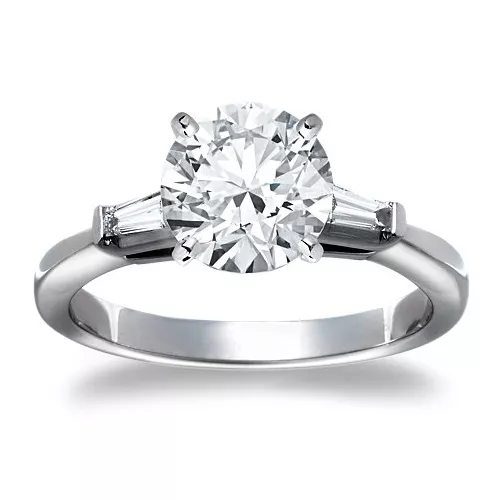 2.42 Ct Round Cut Lab Created Diamond Engagement Ring 14K White Gold G/Vs1