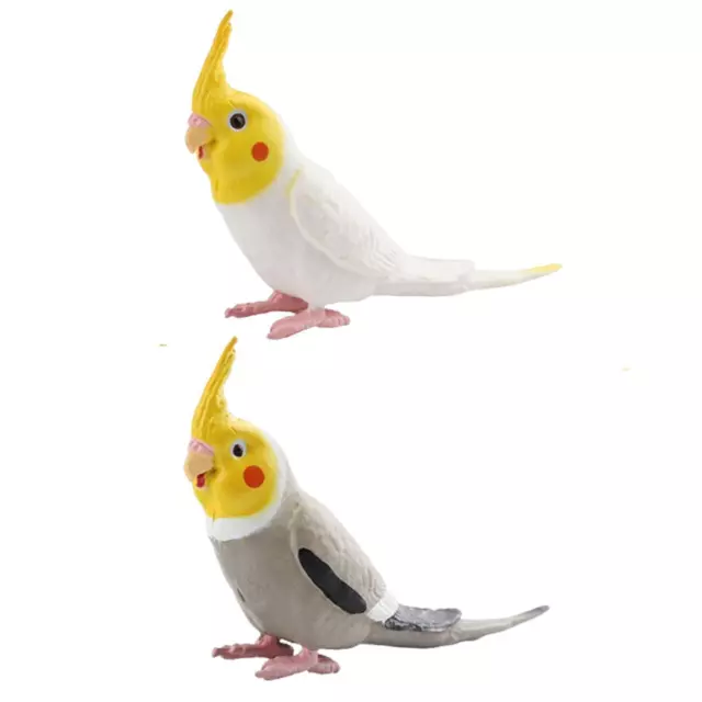 Cockatiel Bird Figurines Home Decor Miniature Parrot