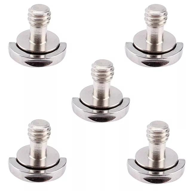 5pcs Stainless D-Ring Adapter Tripod Monopod Quick Release Plate Camera Screw A