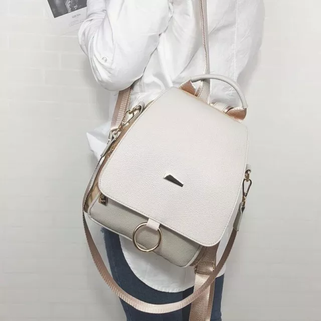 New Backpack Shoulder Bag Women PU Leather Travel Bags College School Bag