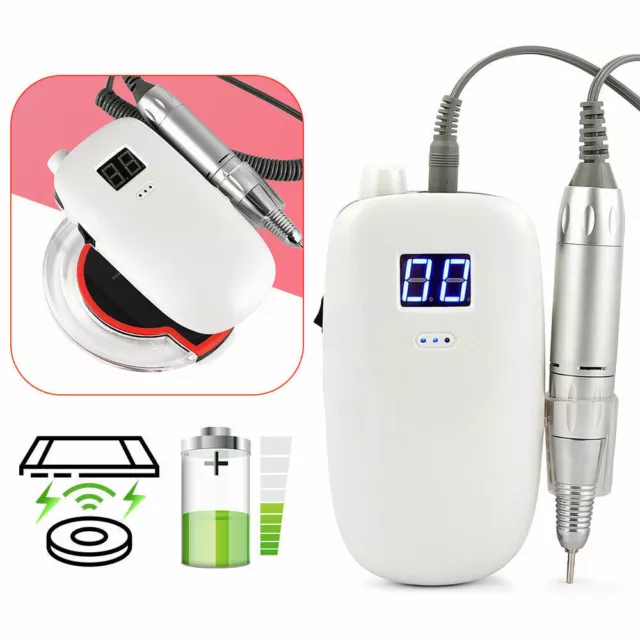 30000RPM Electric USB Cordless Nail File Drill Kit Manicure Pedicure Machine 2