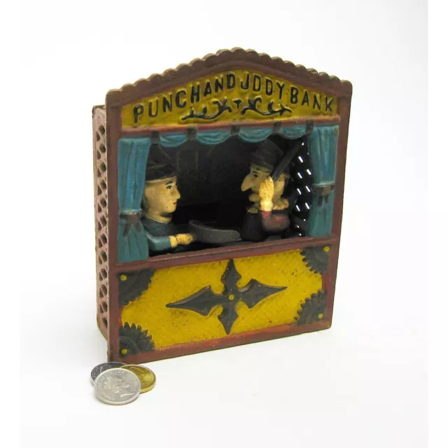 SP1222 - Punch and Judy Theater Collectors' Die Cast Iron Mechanical CoinBank 3